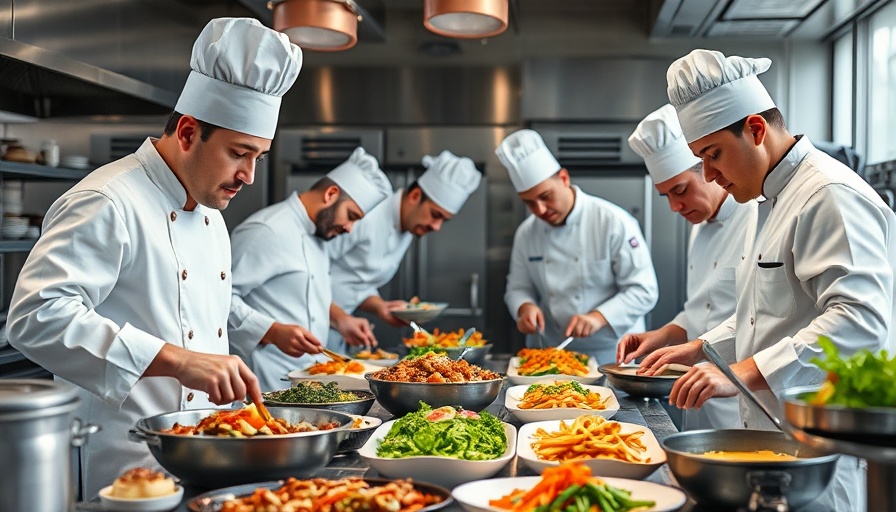 Chefs preparing dishes in a modern kitchen, showcasing value-added examples for business growth.