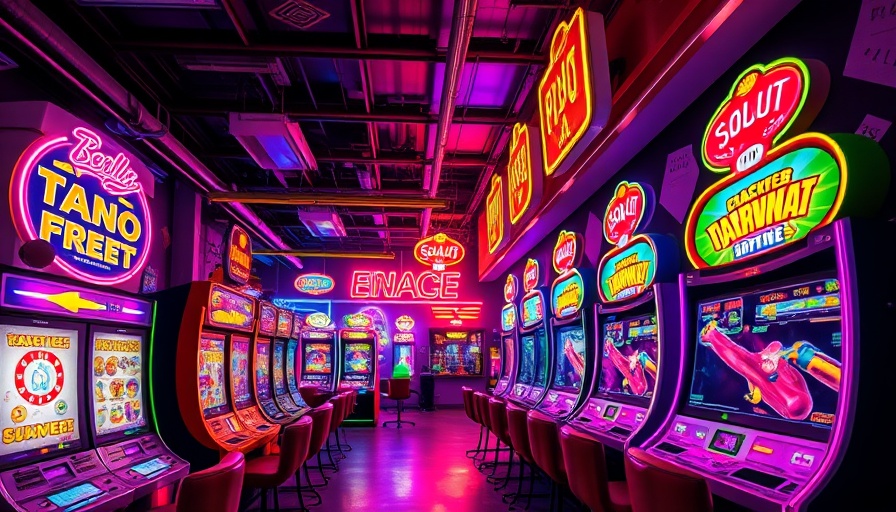 Neon-lit arcade games in family-friendly resort near Austin.