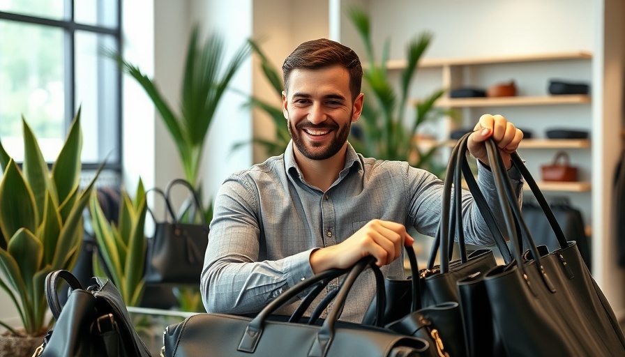 Young man arranging handbags in store, Essential Merchandise Store Tips
