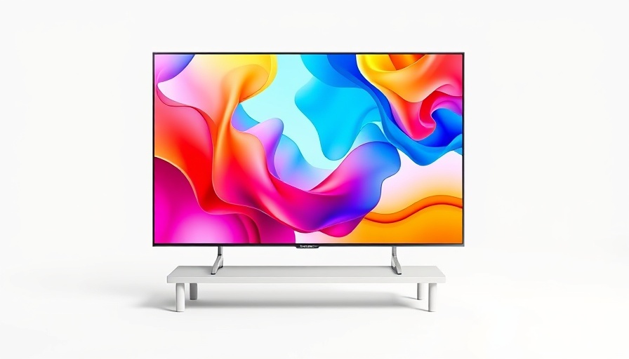 Samsung QLED TV showcasing vibrant colors on a white background.