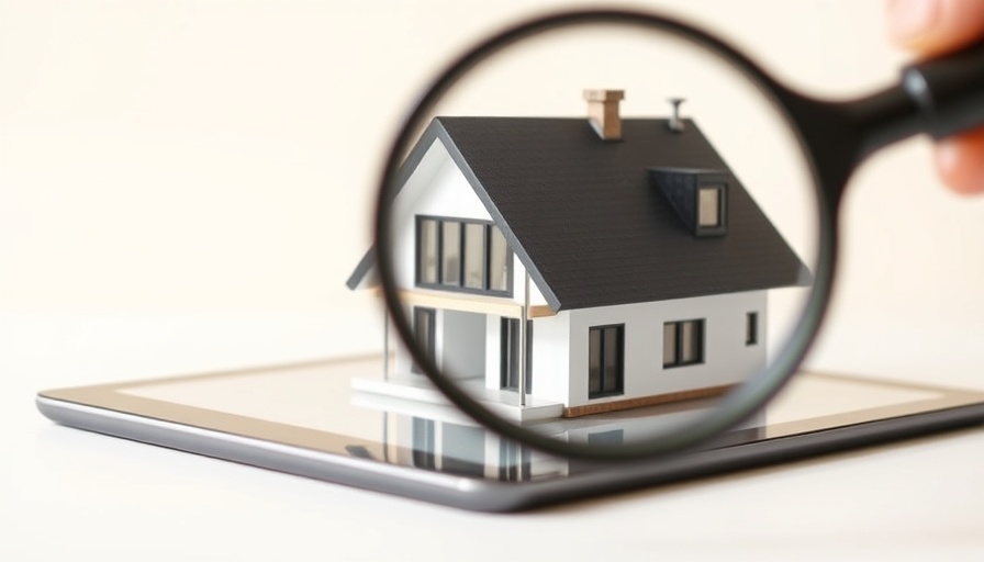 Detailed miniature house under magnifying glass, symbolizing home inspection.