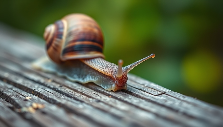 Snail on wood, symbolizing slow sales to boost.
