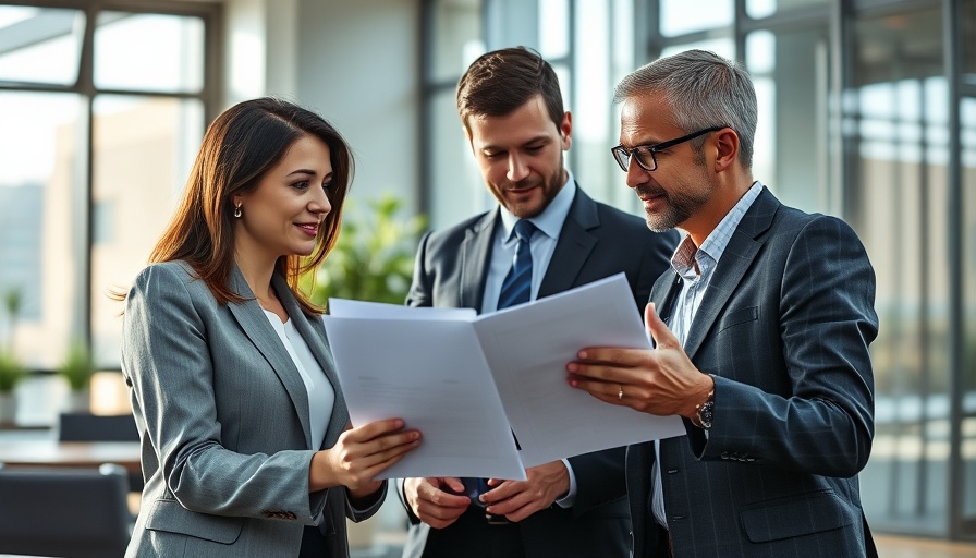 Professionals reviewing financial documents to invest in later-stage companies.