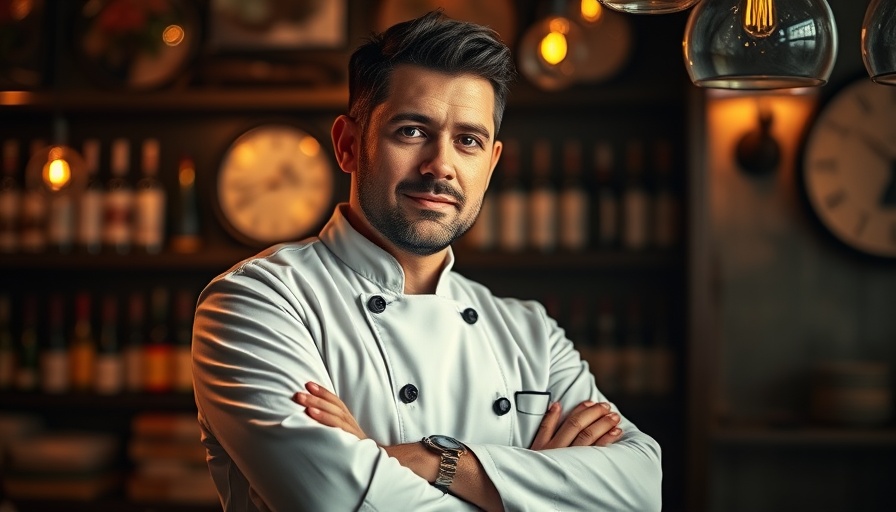 Juniper restaurant Austin new chef in dimly lit setting.