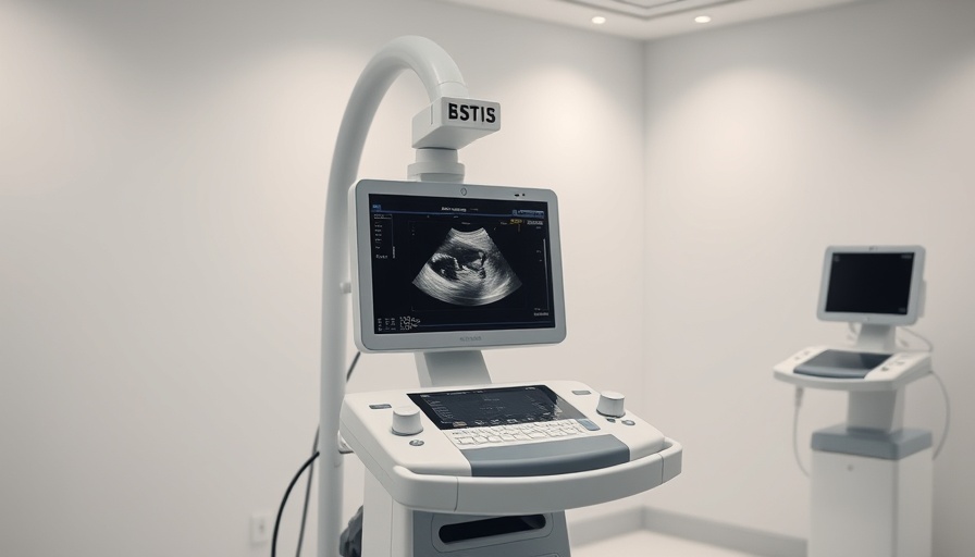 POCUS technology barriers: modern ultrasound machine in clinic.