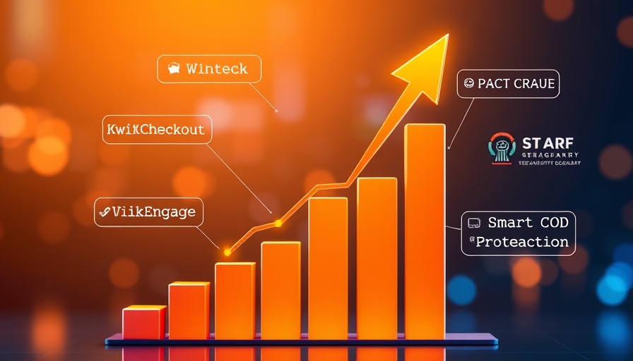 GoKwik funding round growth illustrated with rising chart and tech features.