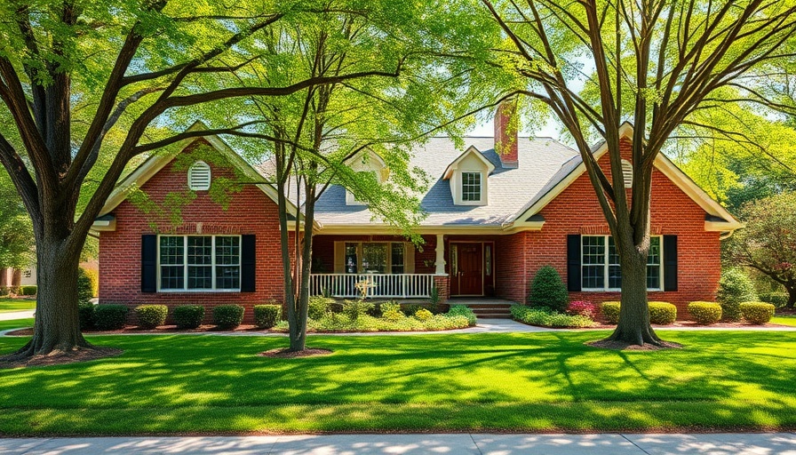 Charming suburban house with lush yard, ideal for buying a home.