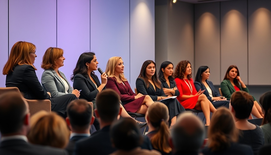 Panel discussion at a startup conference, showcasing how top startups reshape markets.