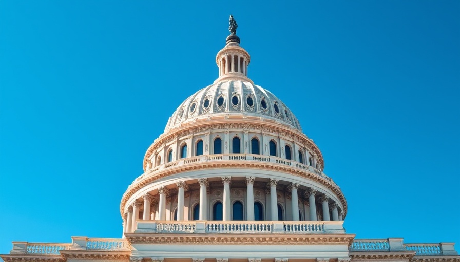 U.S. Capitol Building under clear sky related to Senate gun silencer provisions blocked.