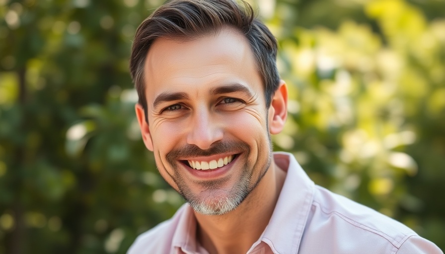 Smiling man outdoors symbolizing positive mindset in scaling strategies for startups.