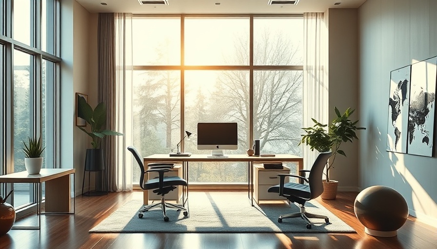 Sophisticated modern home office with sleek decor.