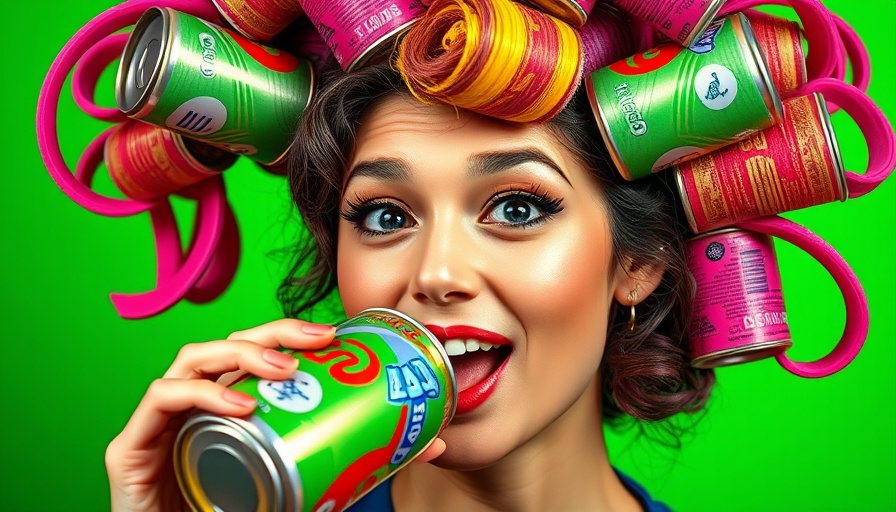 Playful young woman enjoying drink, creative can hairdo, U.K. Fastest-Growing Startups.