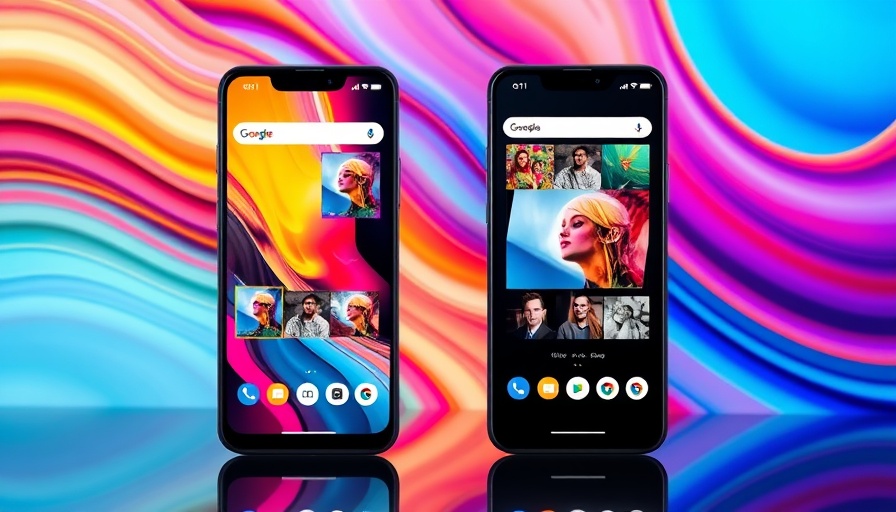 Google Photos AI feature on smartphones displaying photo suggestions.