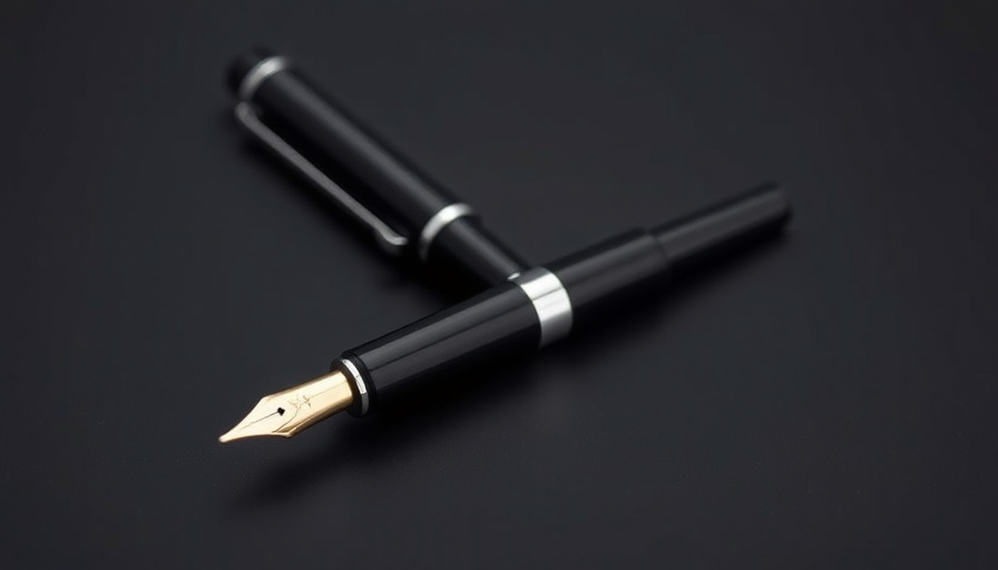 AI-enabled pen with sleek black design and silver accents