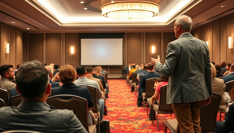 Independent Spa Professionals Education seminar with a dynamic presenter in a conference room.