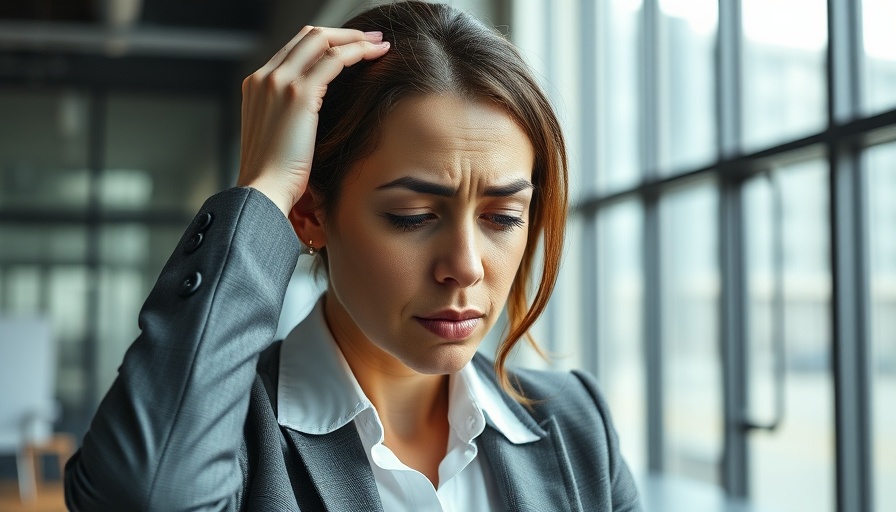 Top performers burnout; stressed woman in office meeting.
