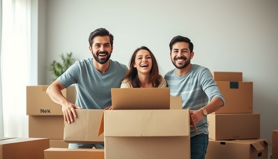 Family unpacking boxes, portraying affordable homeownership in Austin.