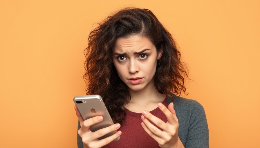 Frustrated woman viewing phone, addressing LinkedIn negativity.