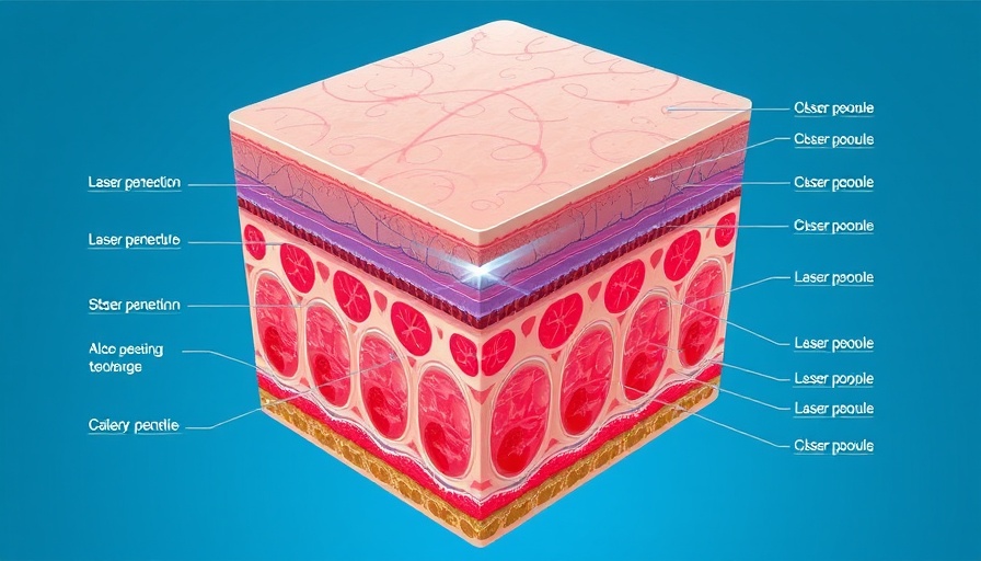 Diagram of optimizing laser irradiation in tissue layers.