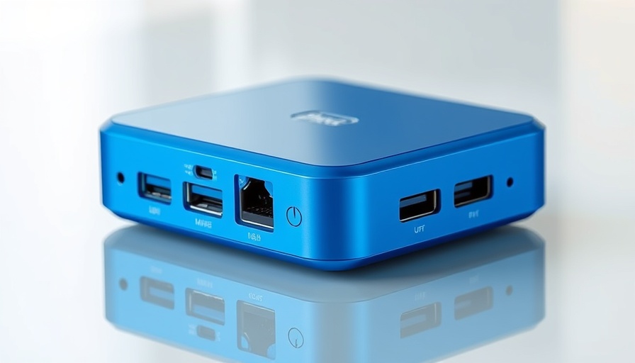 Beelink Mini S13 on display with multiple ports and power button.