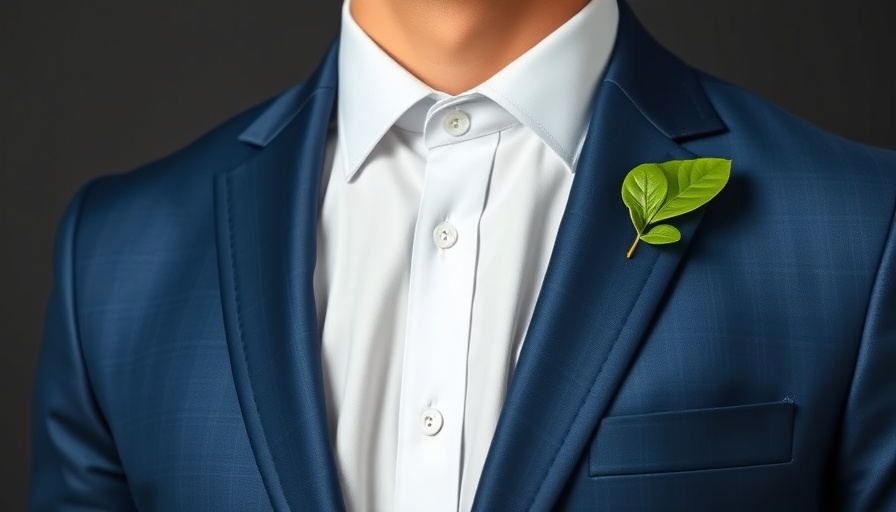 Business attire with leaf symbolizing circular economy
