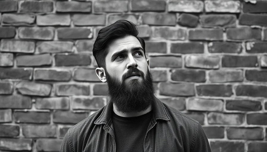 Thoughtful man contemplating small business ideas against a brick wall.