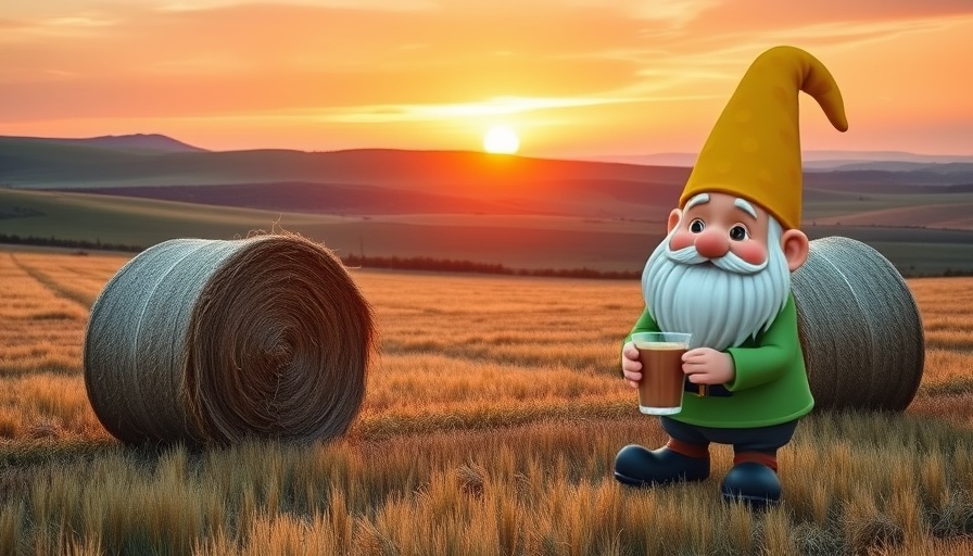 Scenic fall hay bales at sunset in Florida