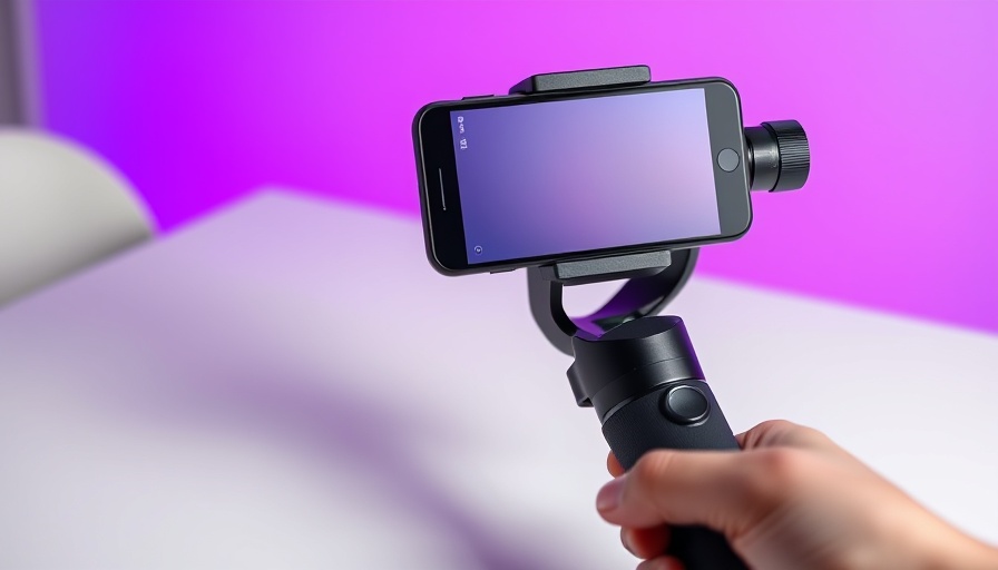 Upgrade your vlog game with a sleek smartphone gimbal setup.