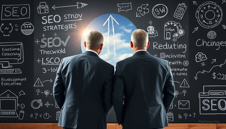 Inexpensive SEM and SEO Tips for Small Businesses: strategies illustrated on chalkboard.