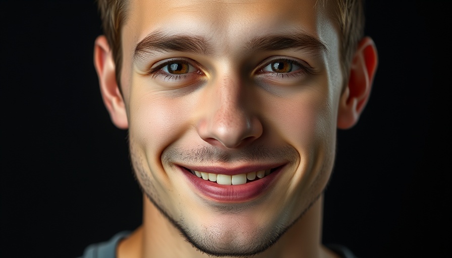Close-up portrait of a young man smiling, Teen Side Hustle Success Story.