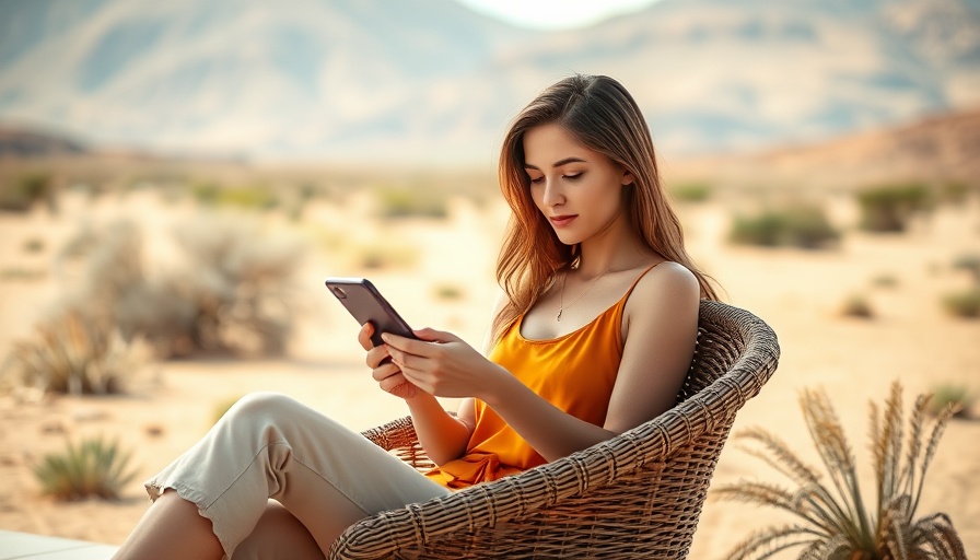 Young woman enjoying digital nomad lifestyle outdoors