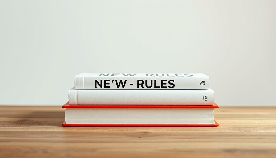 Stack of books labeled 'NEW RULES' representing FCA loan-to-income rules.