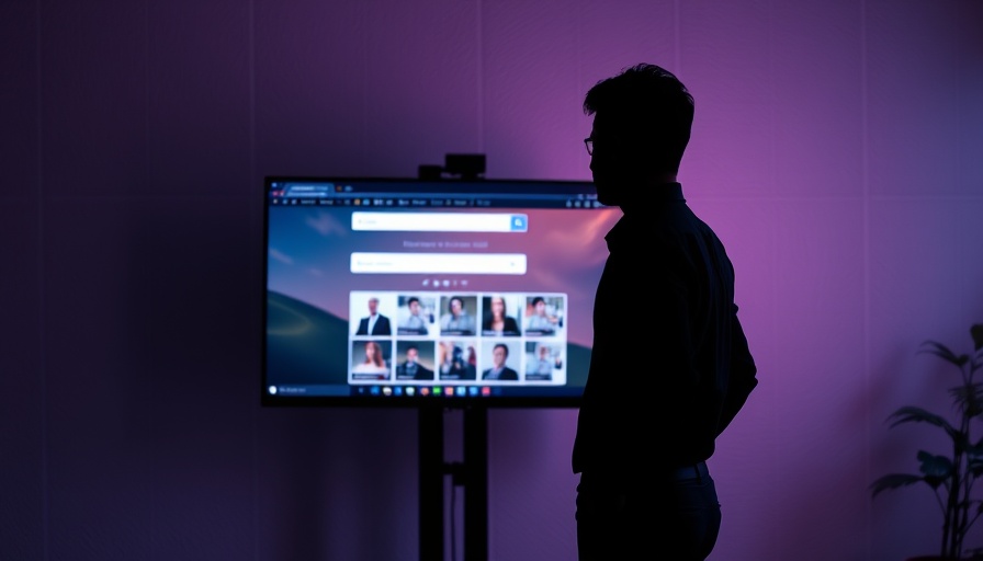 Silhouetted person in front of computer screen showing website interface, AddressUSA and Gannett partnership.