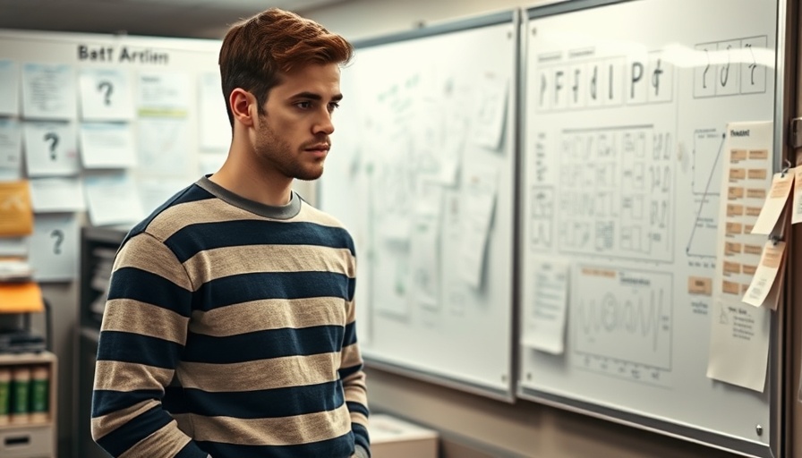 Young man contemplating a wall of notes, ditch your to-do list strategy.