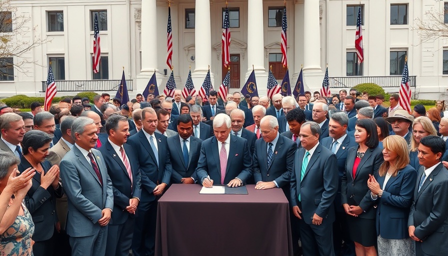 Officials gather for tax bill signing ceremony, highlighting planning opportunities.