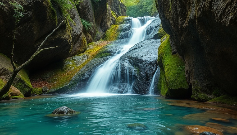 Scenic Finger Lakes waterfall flowing through a rocky gorge.