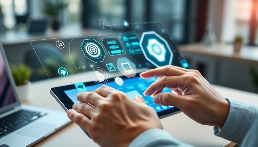 AI Benefits for Small Business Owners - hands using AI technology.
