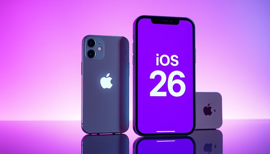iPhone models showcasing iOS 26 compatibility with vibrant display.