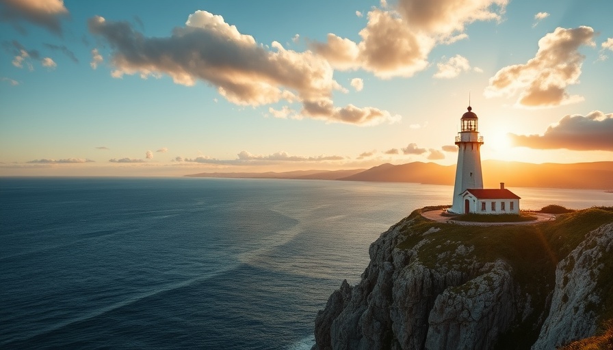 Scenic view of lighthouse on a UK coastal hike