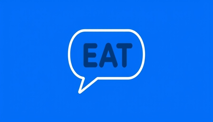 Speech bubble graphic on blue background, estate agents with the best digital presence.