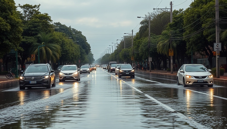 Flooded street in Tampa illustrating flood mitigation challenges.