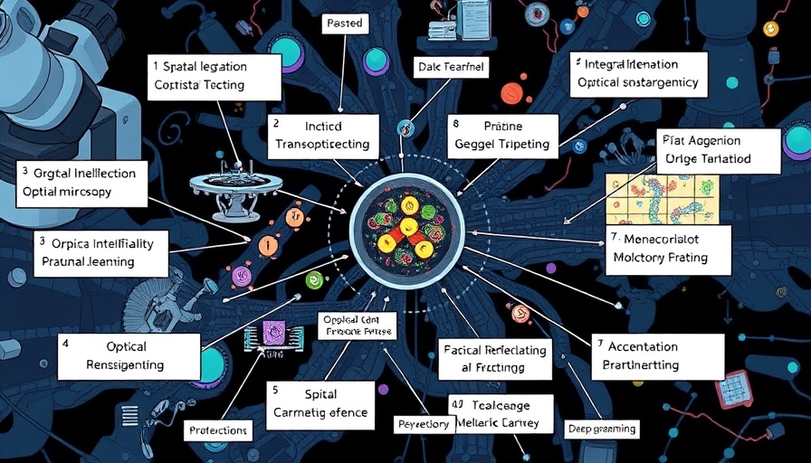 Diagram of optical microscopy combined with AI for spatial analysis.