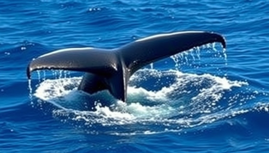 Tail of a humpback whale in ocean, Hyannis Whale Watcher Cruises.