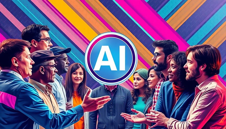Dynamic collage of diverse people in AI deal-making frenzy.