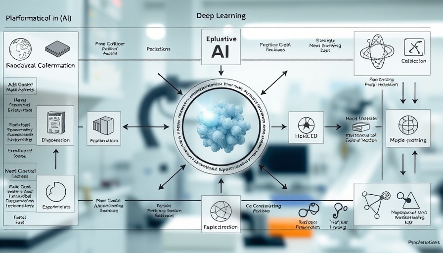 Diagram of an AI tool analyzing nanoparticle motion in laboratory setting.