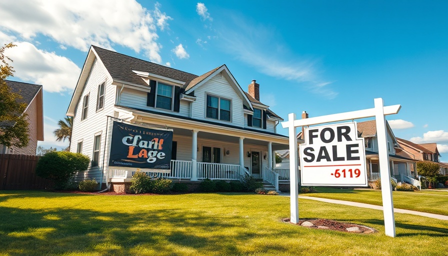 For Sale: Beautiful suburban house for sale under cloudy sky.