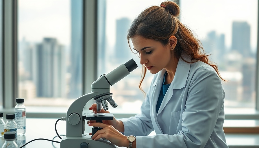 Scientist researching in modern lab environment
