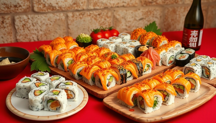 Neptune Sushi Ghost Kitchen Austin features assorted sushi rolls.