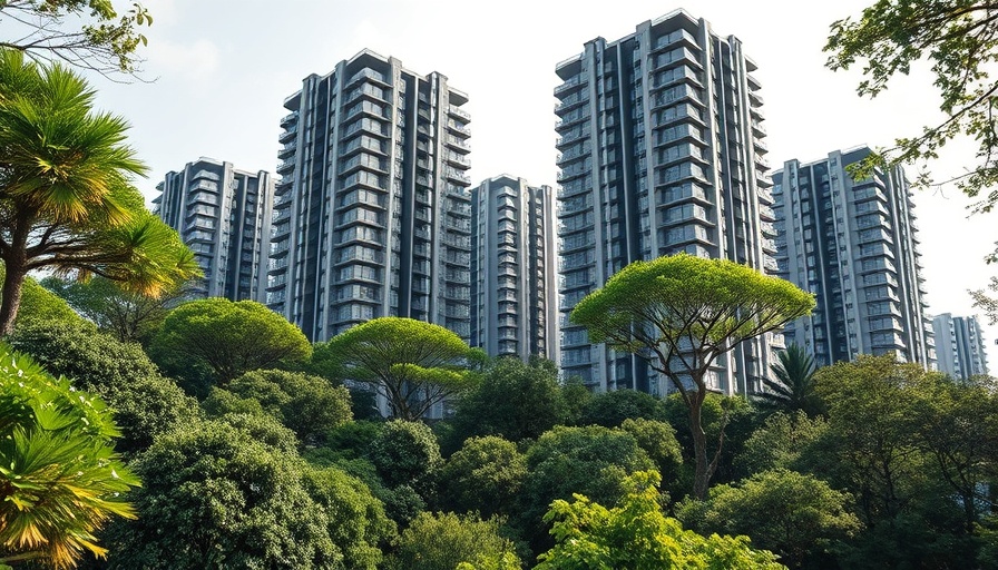 Penrith's eco-friendly design showcased with tall buildings and greenery.