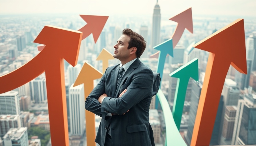 Businessman facing ethical challenges with multiple paths.